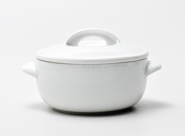 Pot with lid for baking White Classic