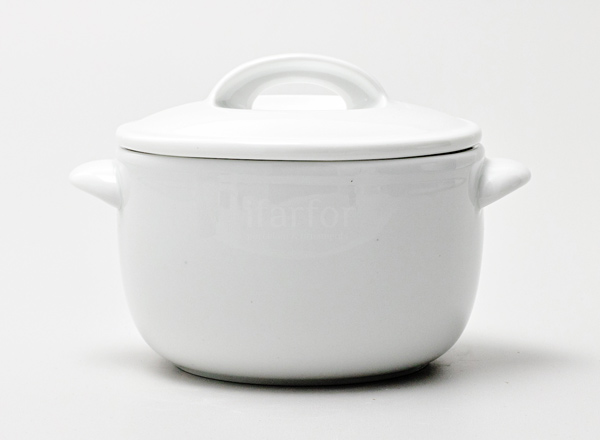 Pot with lid for baking White Classic