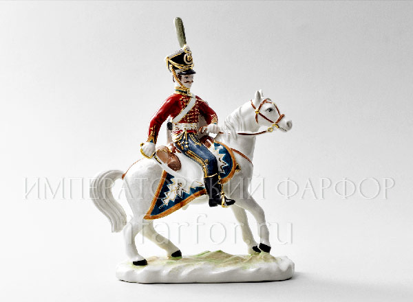 Sculpture Hussar on horseback War and Peace. Hussar on horseback