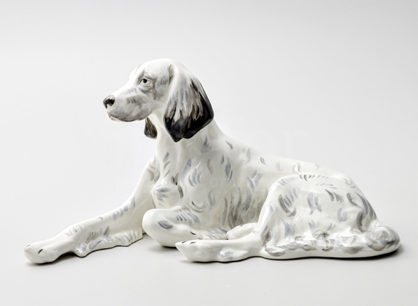 Sculpture Retro. Dog setter