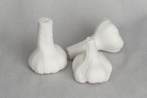 Souvenir White garlic salt cellar White