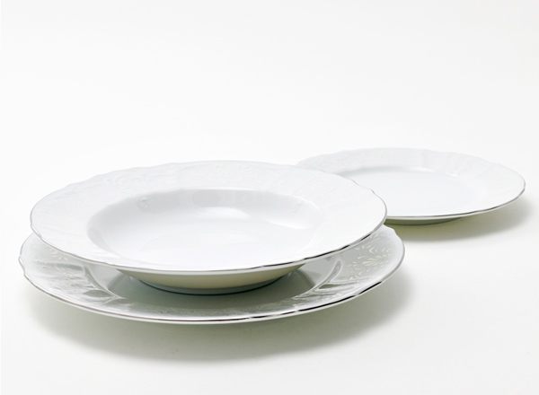 Set of plates Table Bernadotte Platinum Pattern 6/18 Bernadotte