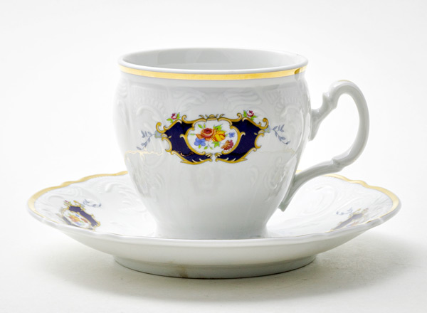 Чашка с блюдцем чайная Бернадотт Синий глаз Бернадотт бочка