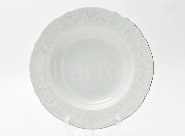 Plate deep Bernadotte Platinum Pattern