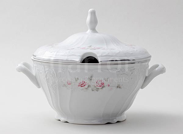 Tureen Bernadotte Gray Rose Platinum Bernadotte