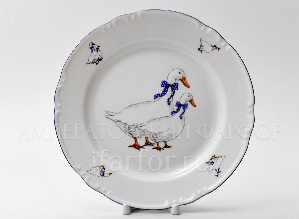Plate shallow Constance Geese