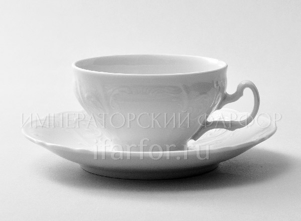 Чашка с блюдцем чайная Бернадотт Недекорированный Бернадотт