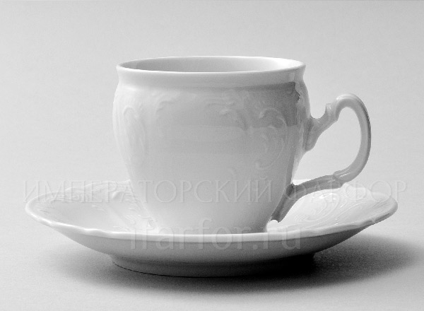 Чашка с блюдцем чайная Бернадотт Недекорированный Бернадотт бочка