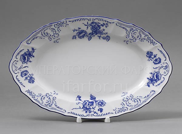 Dish/ platter oval Bernadotte Blue Roses Bernadotte