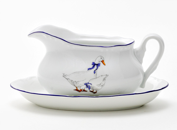 Gravy boat with stand Constance Geese Constance