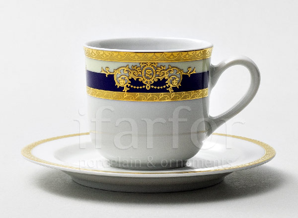 Cup and saucer Coffee Cobalt Tape Yana