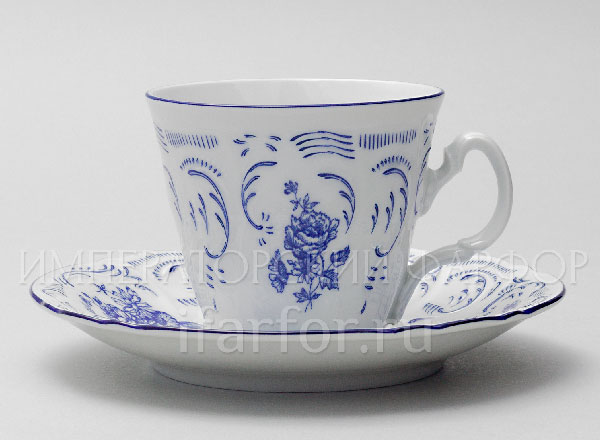 Cup and saucer tea Bernadotte Blue Roses Bernadotte bucket