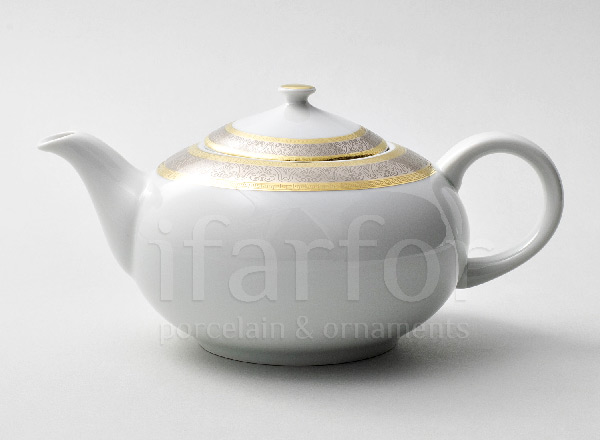 Teapot brewing Wide platinum gold plated Opal