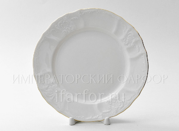 Тарелка десертная Бернадотт Белый узор