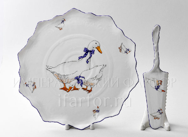 Cake dish second grade Crown Geese Crown