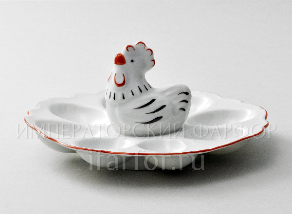 Tray for eggs Hen Crown Round tray for 8 eggs