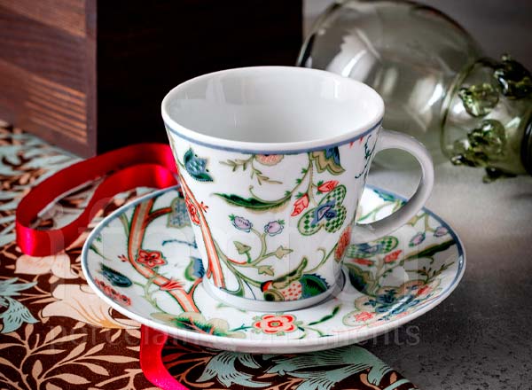 Cup and saucer tea Forest pattern TOM