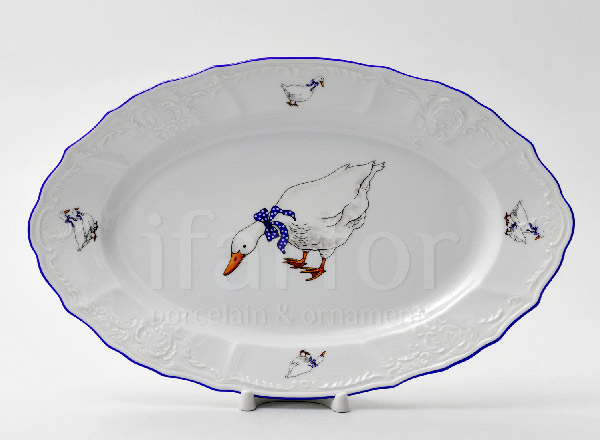 Dish/ platter oval Bernadotte. Geese Bernadotte