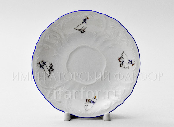 Saucer tea Bernadotte. Geese Bernadotte