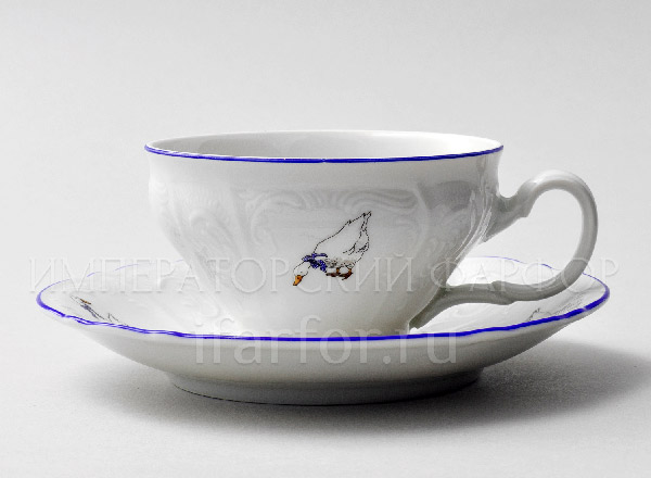 Чашка с блюдцем чайная Гуси Бернадотт