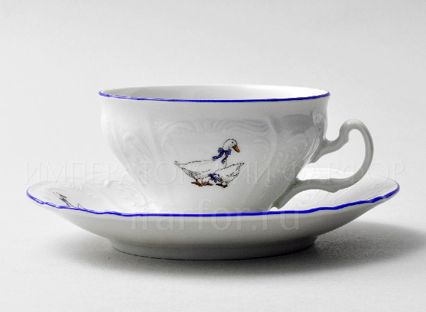 Чашка с блюдцем чайная Гуси Бернадотт