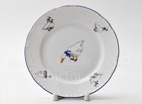 Plate shallow Constance Geese