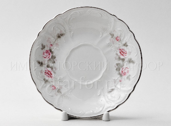 Saucer tea Bernadotte Gray Rose Platinum Bernadotte