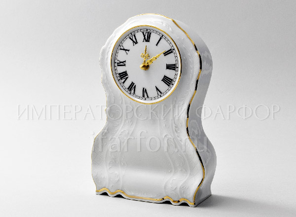 Часы каминные Бернадотт Белый узор Бернадотт