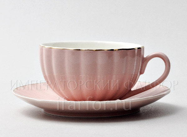Чашка с блюдцем чайная Классическая Розовый Royal Classics