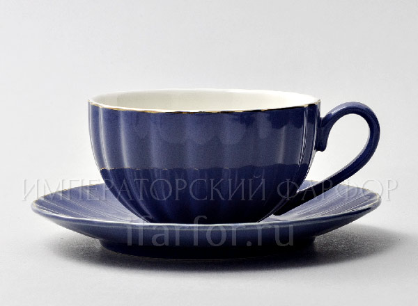 Чашка с блюдцем чайная Классическая Синий Royal Classics