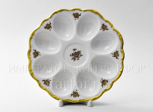 Tray for eggs Crown Golden Rose Crown Round tray for 8 eggs