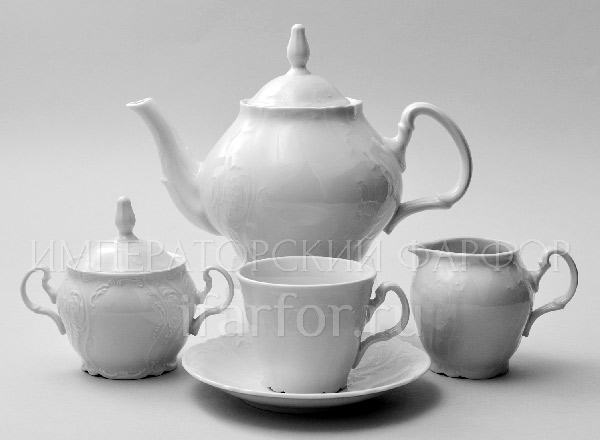 Tea Set Bernadotte Undecorated 6/17 Bernadotte bucket