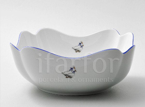 Square salad bowl high Geese DUBI