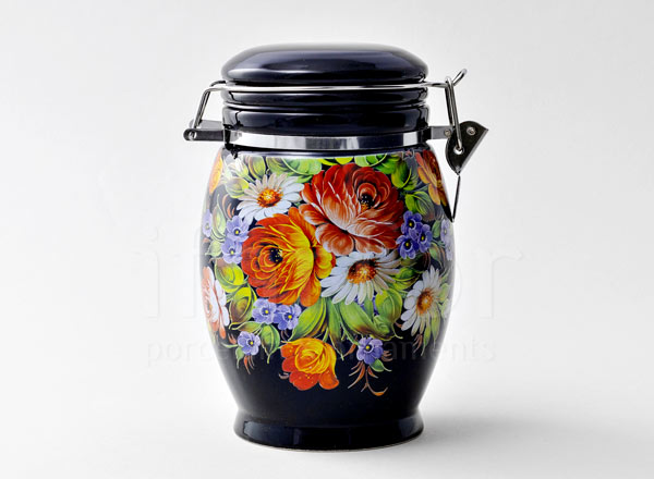 Jar for bulk products Khokhloma Royal Classics