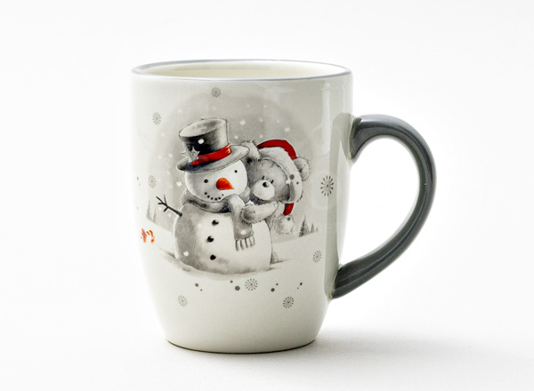 Mug Teddy bear and snowman Repast