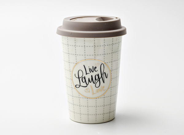 Thermo mug Live, laugh, love (beige) Royal Classics