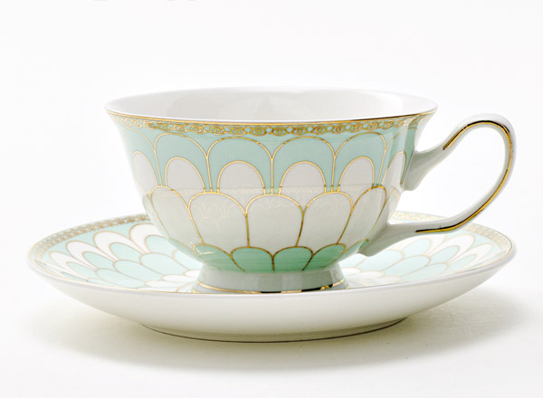 Cup and saucer tea Emma mint Royal Classics
