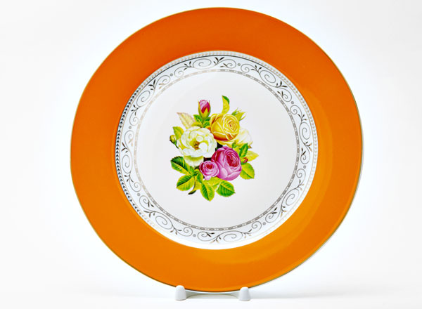 Plate flat Rainbow Orange