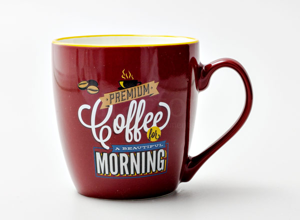 Mug Morning coffee burgundy Royal Classics