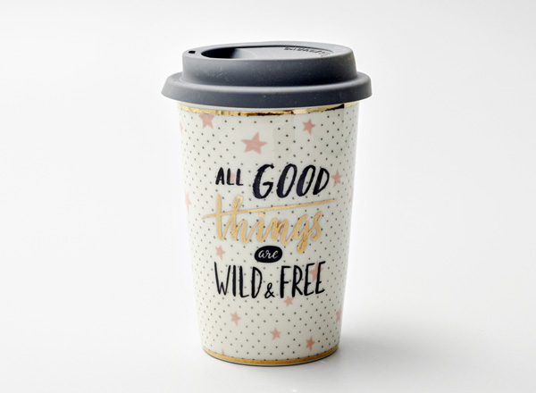 Thermo mug All good things are wild and free Royal Classics