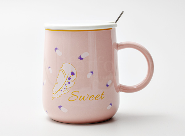 Mug with lid and spoon Sweet Royal Classics