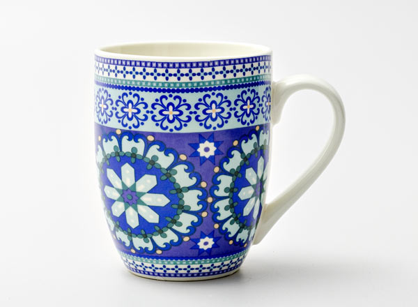 Кружка Цветочный вальс синяя Royal Classics