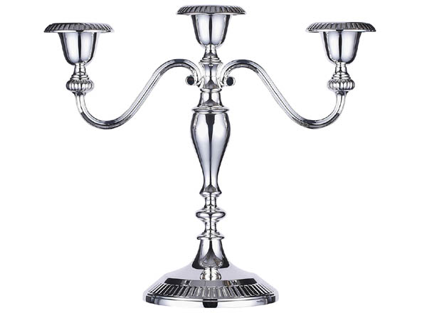 Candlestick silvered for 3 candles 