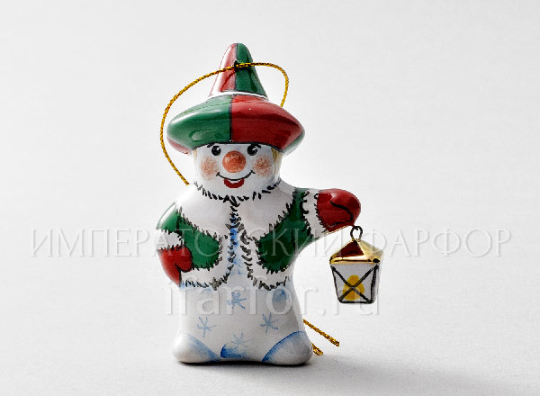 Christmas tree toy Snowman with a flashlight