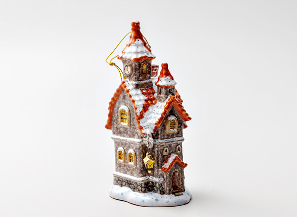 Christmas tree toy House with a lantern