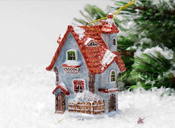 Christmas tree toy Dutch house Dutch house winter