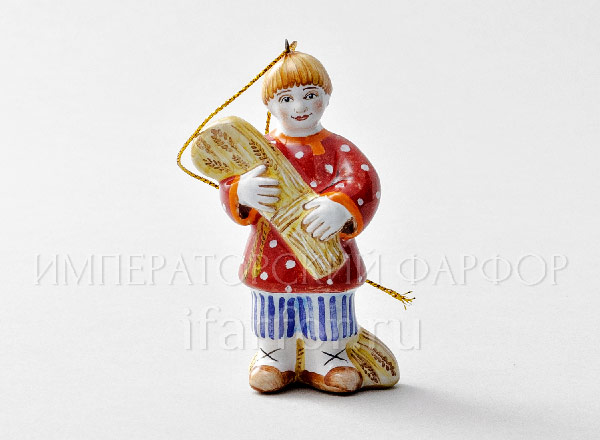 Christmas tree toy Boy with sheaf
