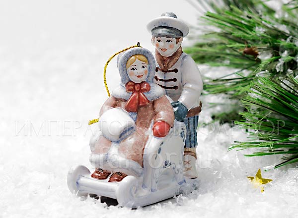 Christmas tree toy Sledging