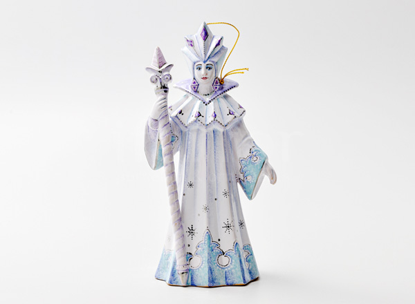 Christmas tree toy Snow Queen with a staff Snow Queen