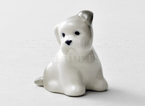 Sculpture Puppy Chappy Gray
